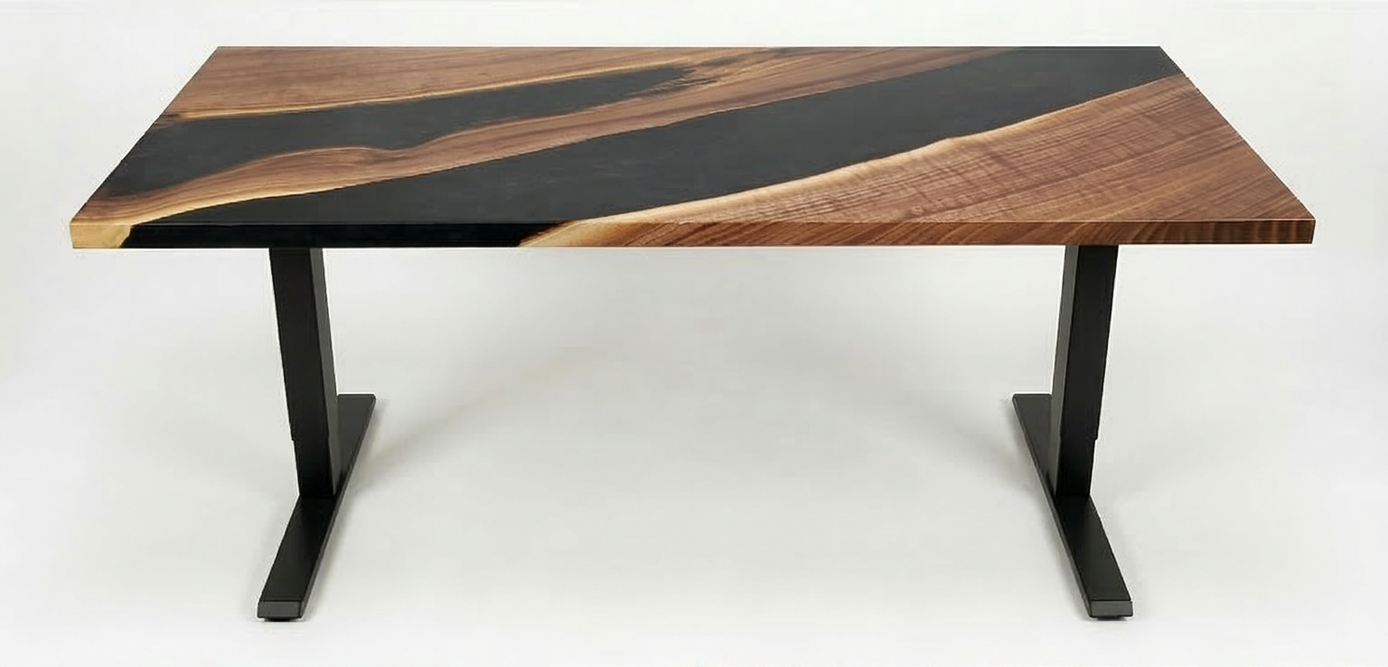 Bureau | Black Grey | Noyer | Époxy 24x48