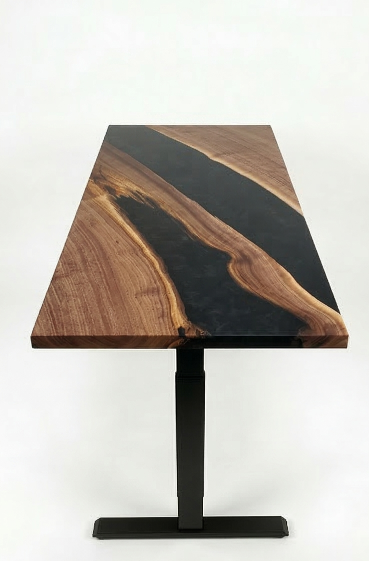 Bureau | Black Grey | Noyer | Époxy 24x48