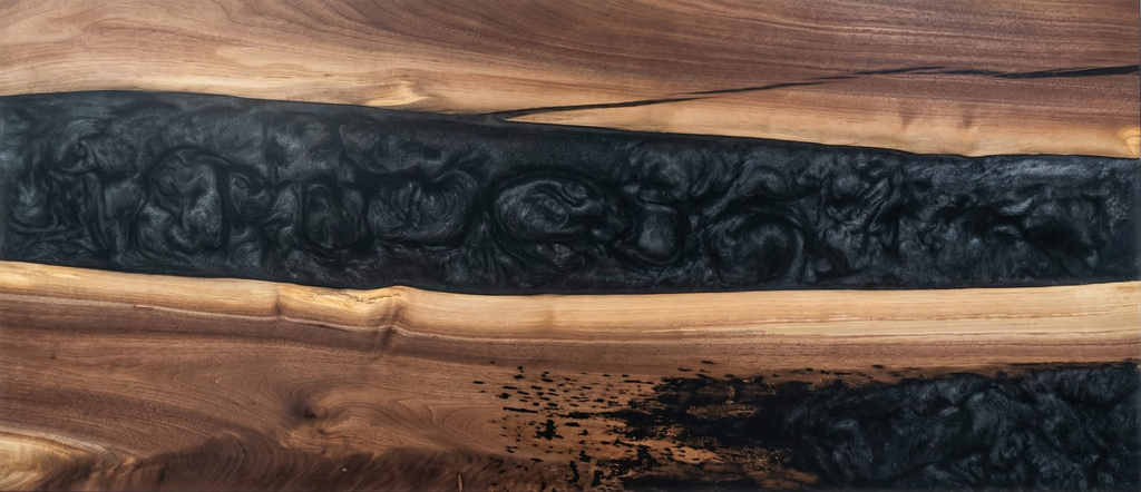 Desk | Black Grey | Walnut | Epoxy 26x60
