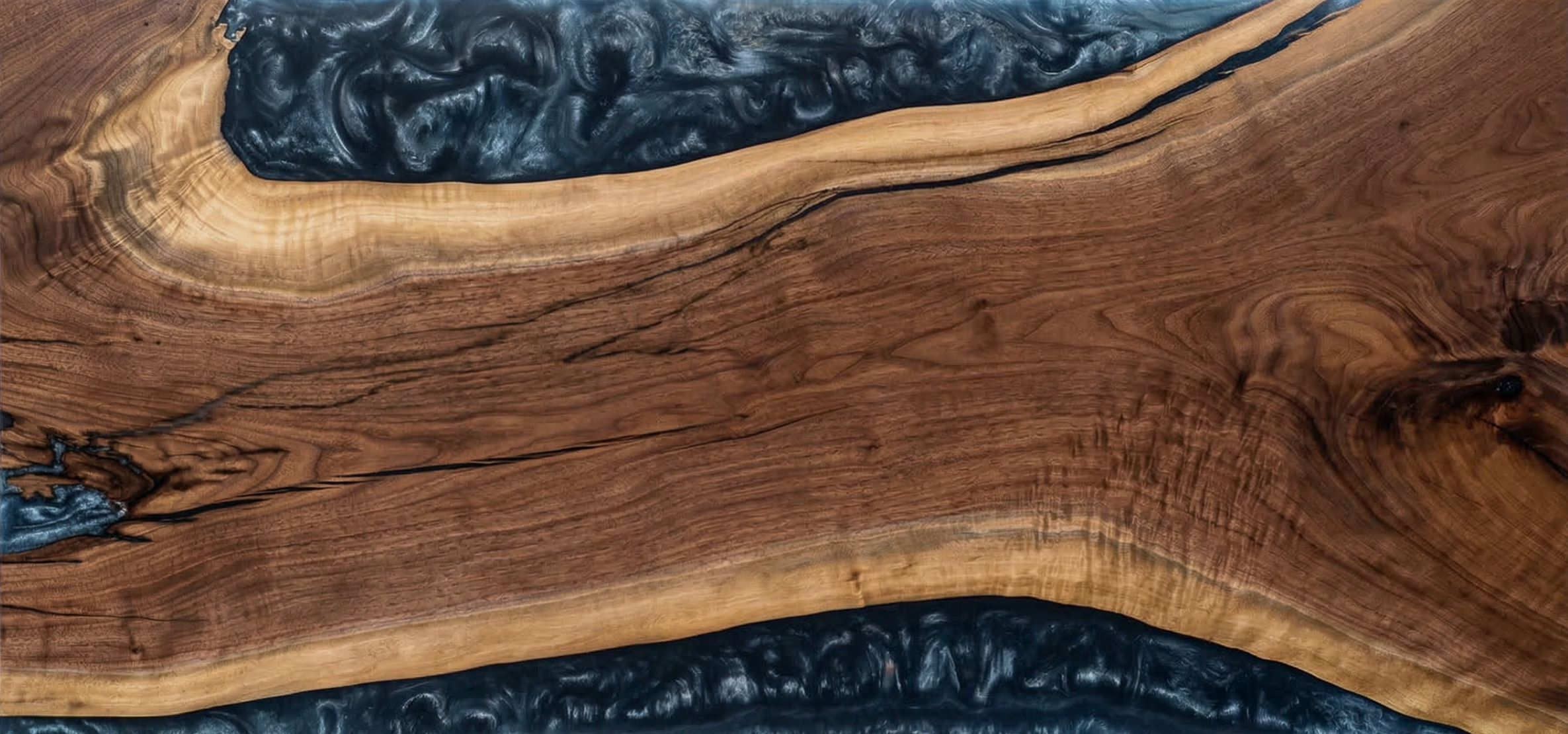 Desk | English Sky | Walnut | Epoxy 26x60