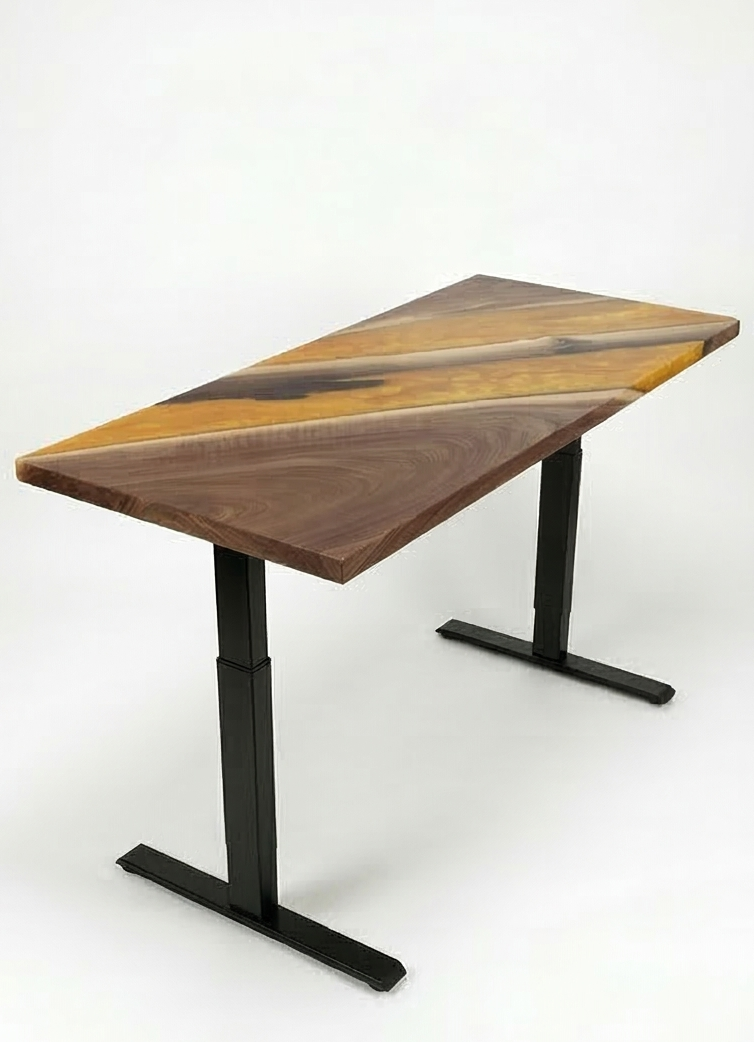 Bureau | Magic Orange | Noyer | Époxy 24X48