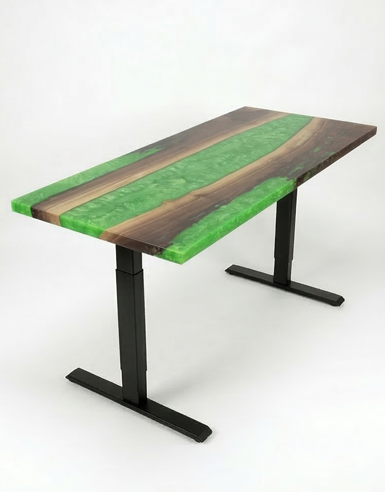 Bureau | Apple Green | Noyer | Époxy 26x60
