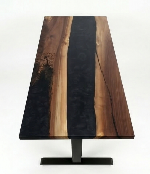 Bureau | Black Grey | Noyer | Époxy 26x60