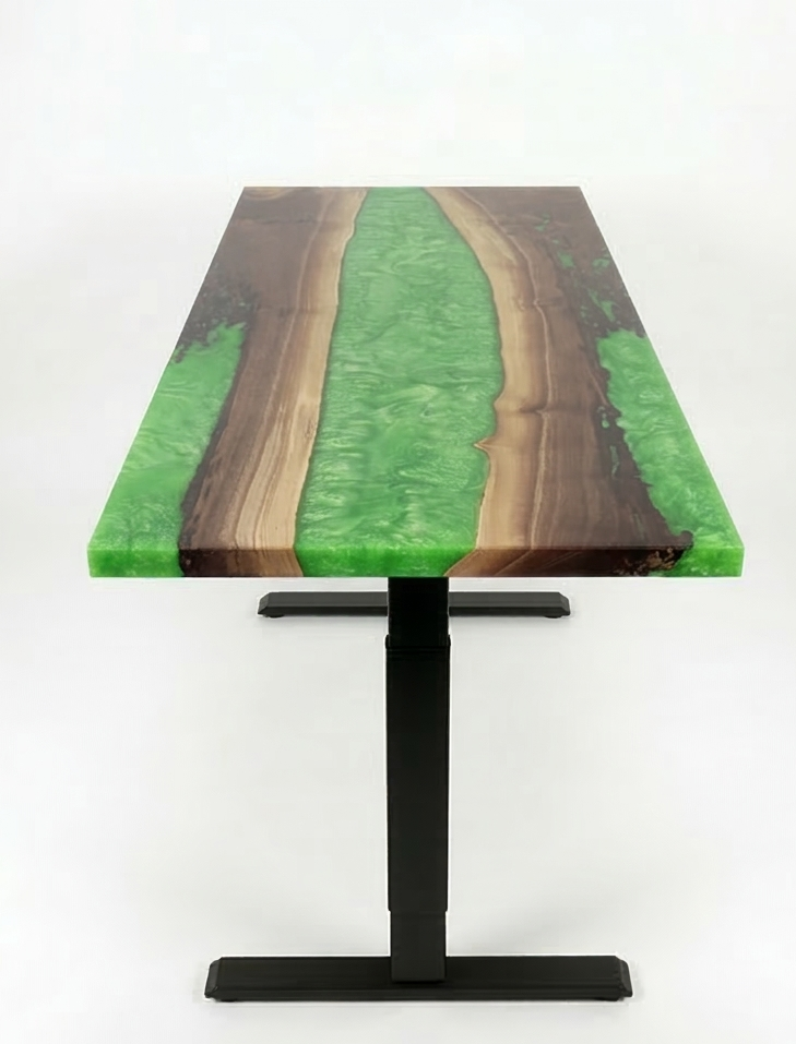 Bureau | Apple Green | Noyer | Époxy 26x60