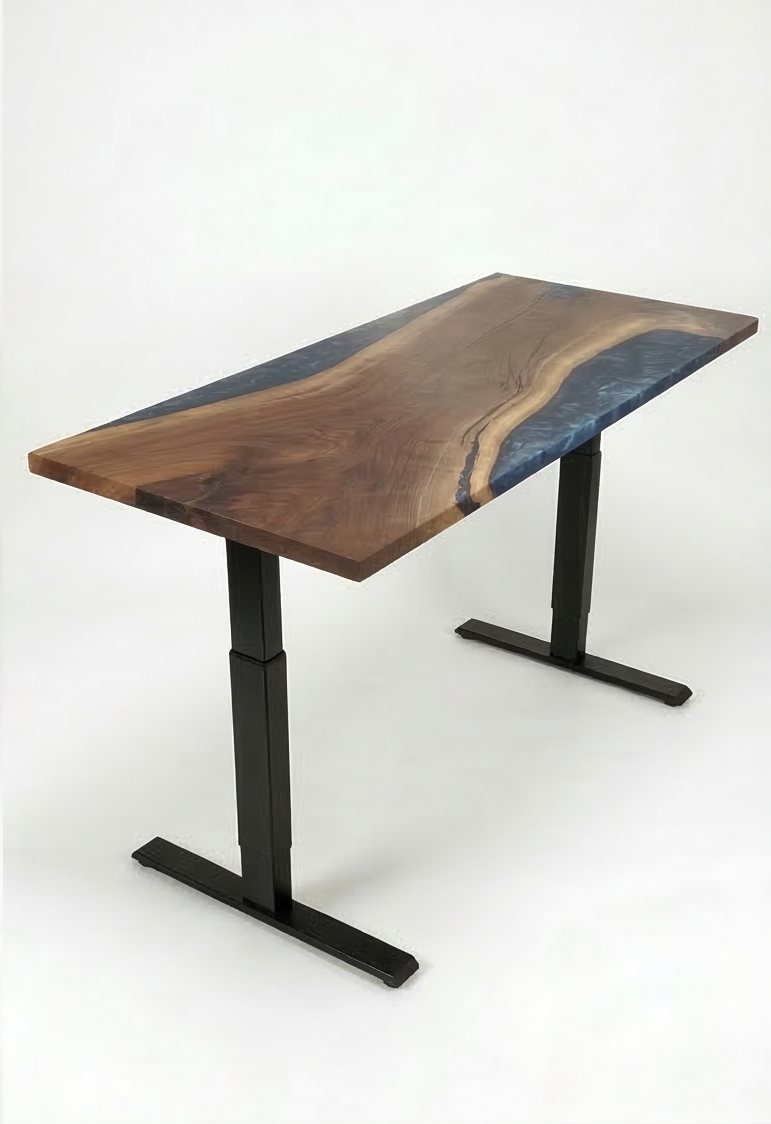 Desk | English Sky | Walnut | Epoxy 26x60