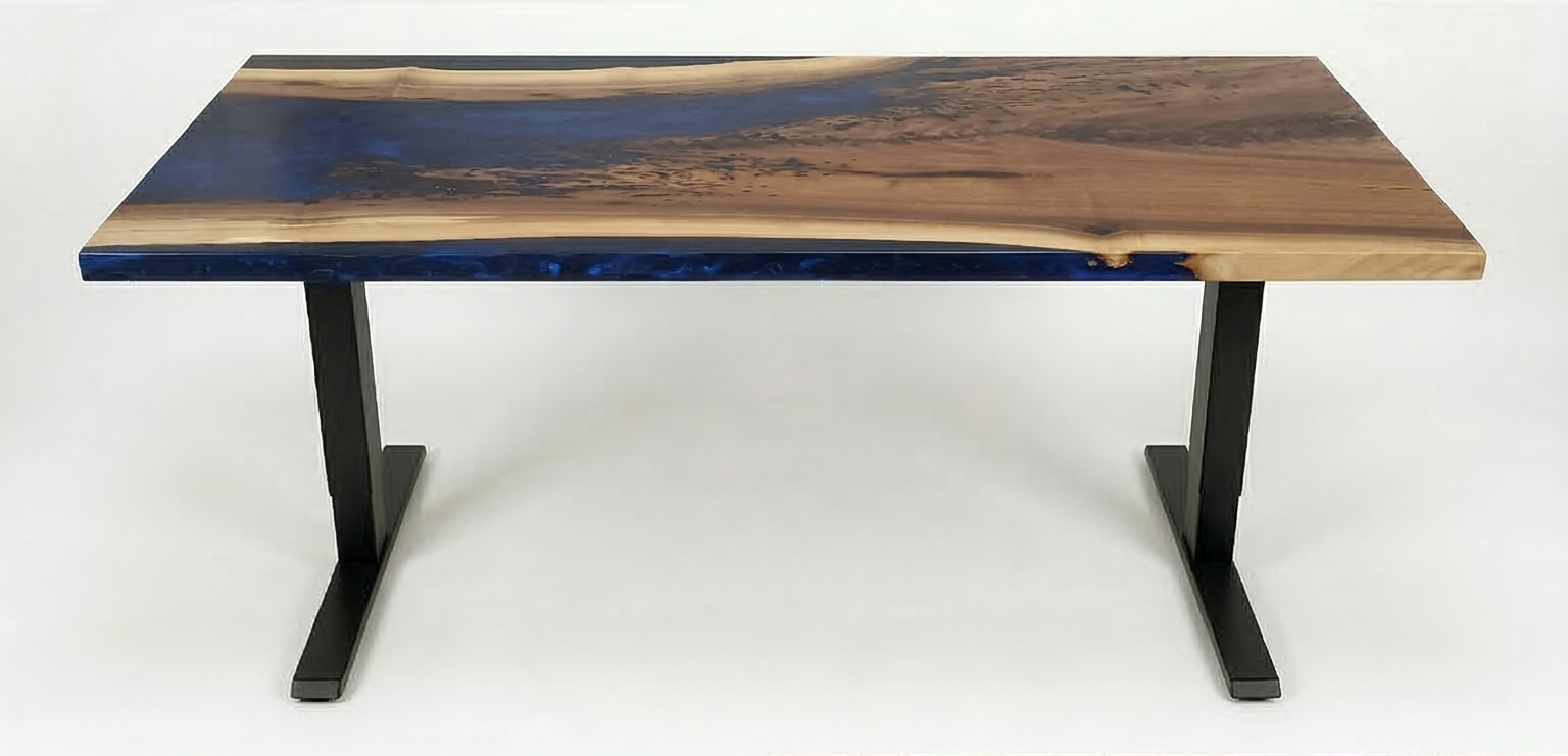 Bureau | Deep Sea | Noyer | Époxy 24X48