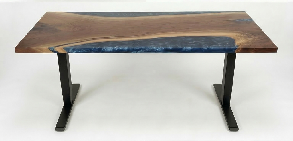 Desk | English Sky | Walnut | Epoxy 26x60