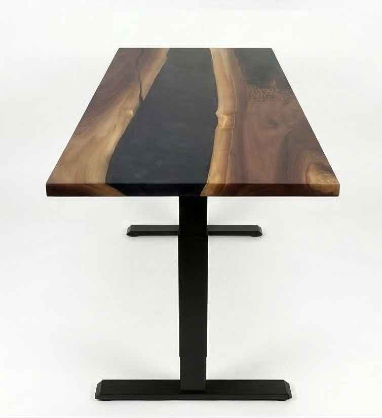 Desk | Black Grey | Walnut | Epoxy 26x60