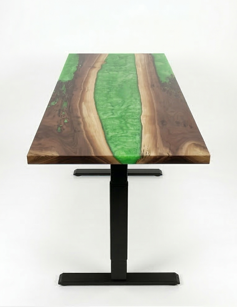 Bureau | Apple Green | Noyer | Époxy 26x60