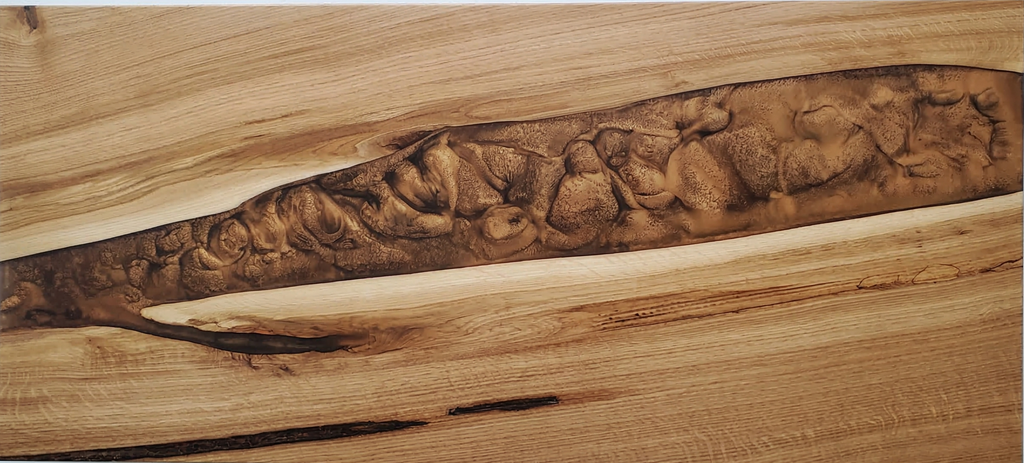 Desk | Bronze Deep | White Oak | Epoxy 26x60