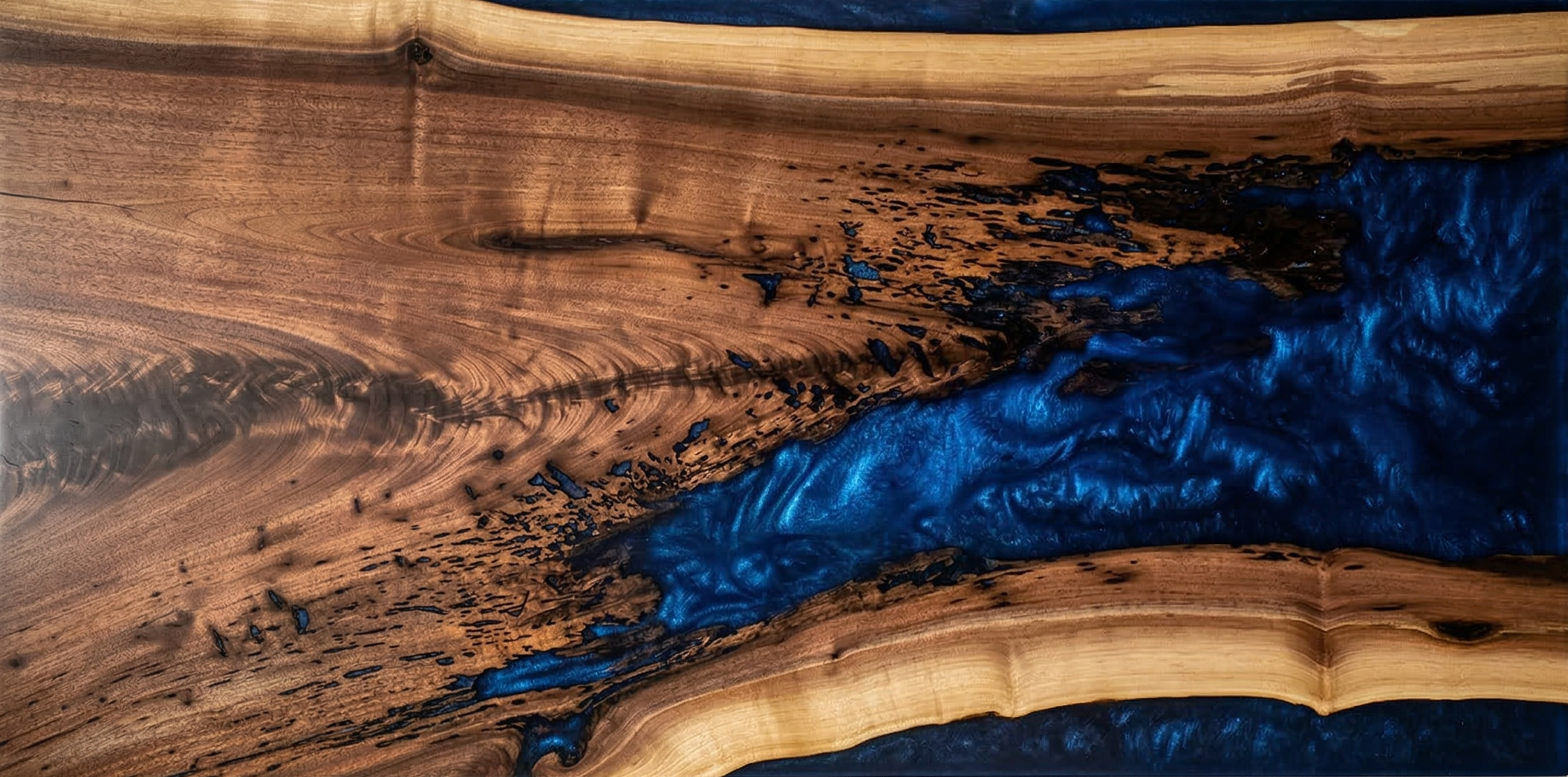Bureau | Deep Sea | Noyer | Époxy 24X48