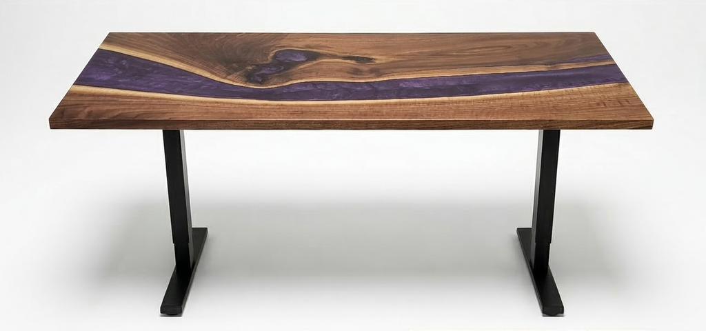 Desk | Magic Purple | Walnut | Epoxy 26x60