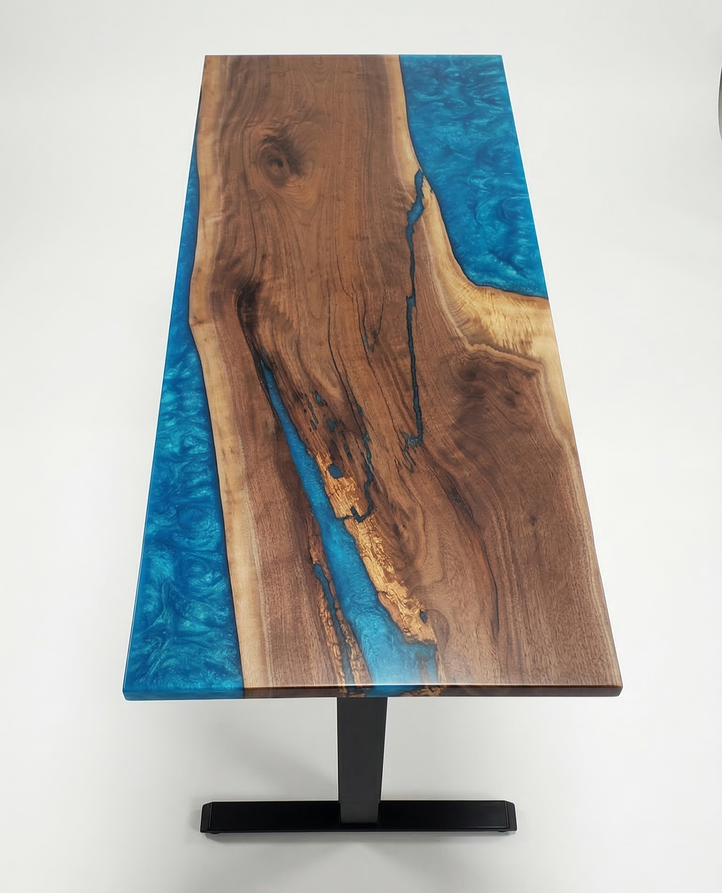Desk | Peacock Green | Walnut | Epoxy 26x60
