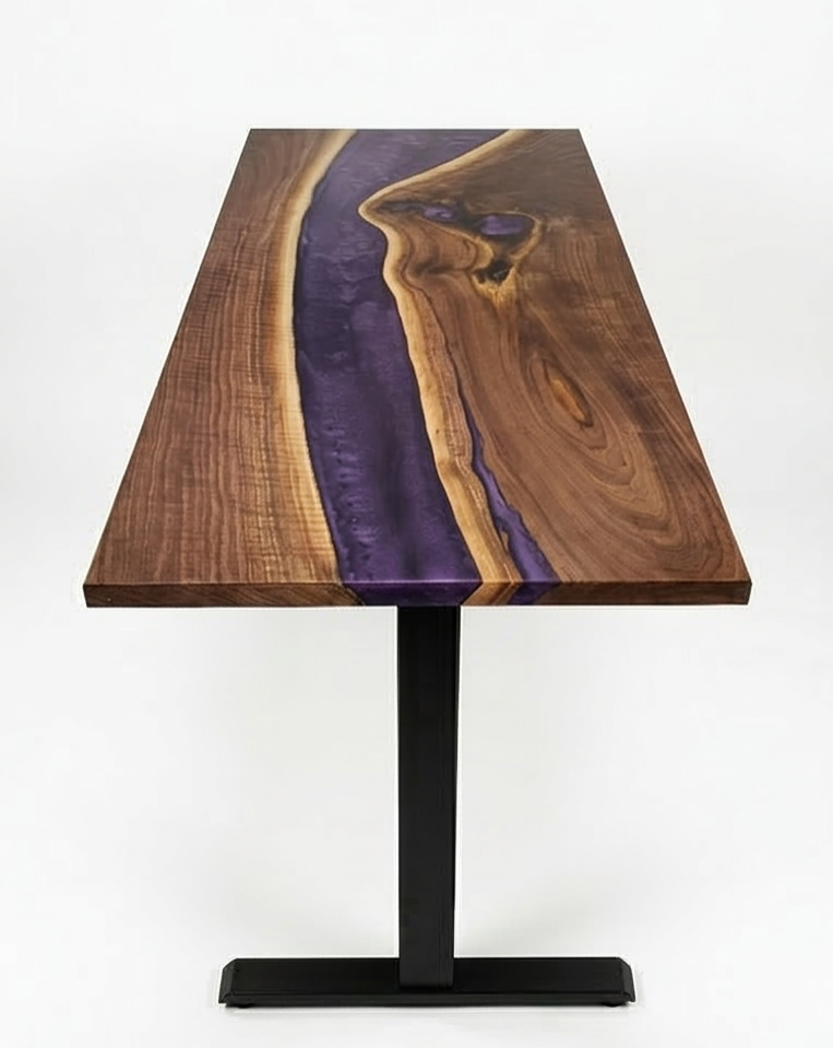 Desk | Magic Purple | Walnut | Epoxy 26x60