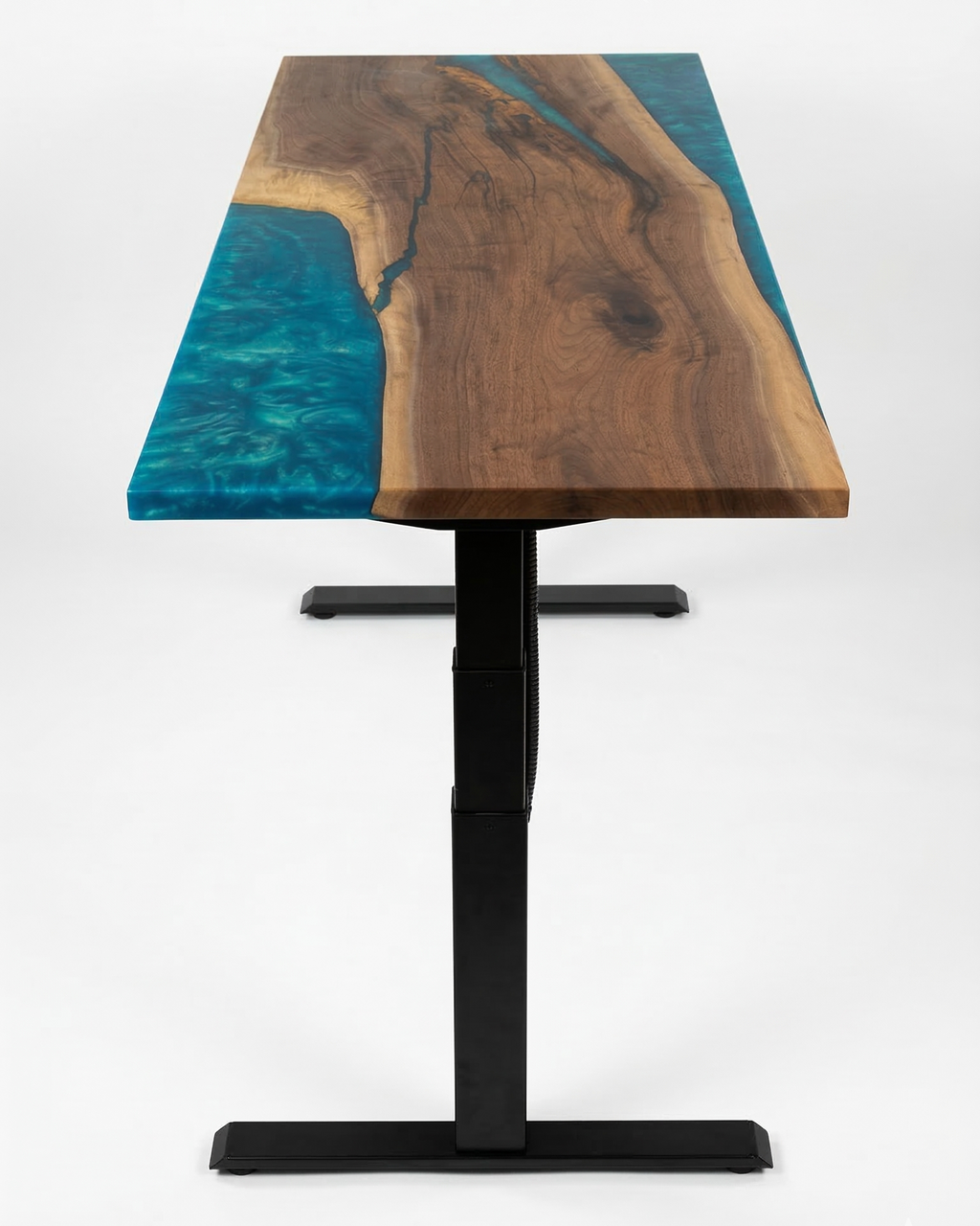 Desk | Peacock Green | Walnut | Epoxy 26x60