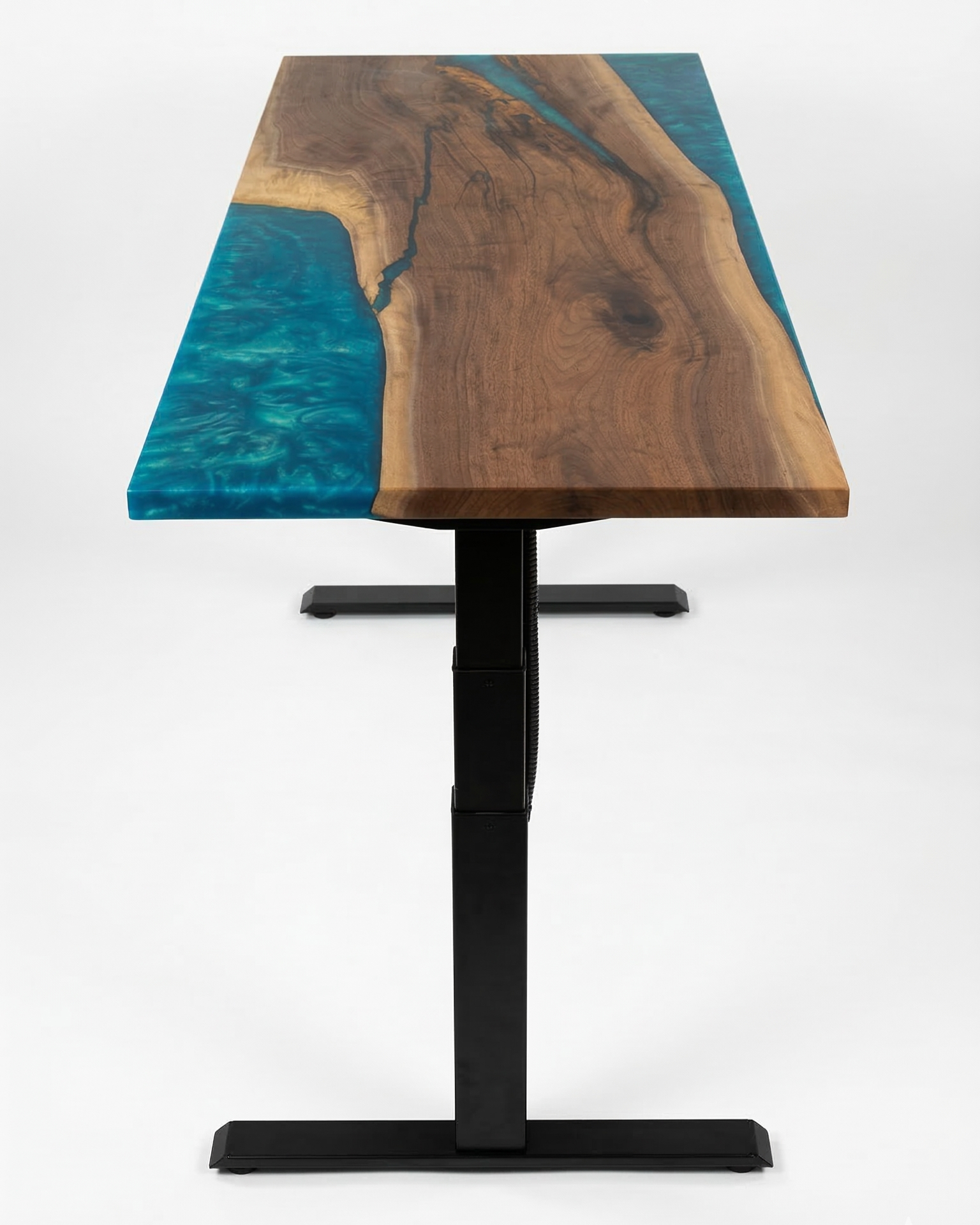Desk | Peacock Green | Walnut | Epoxy 26x60