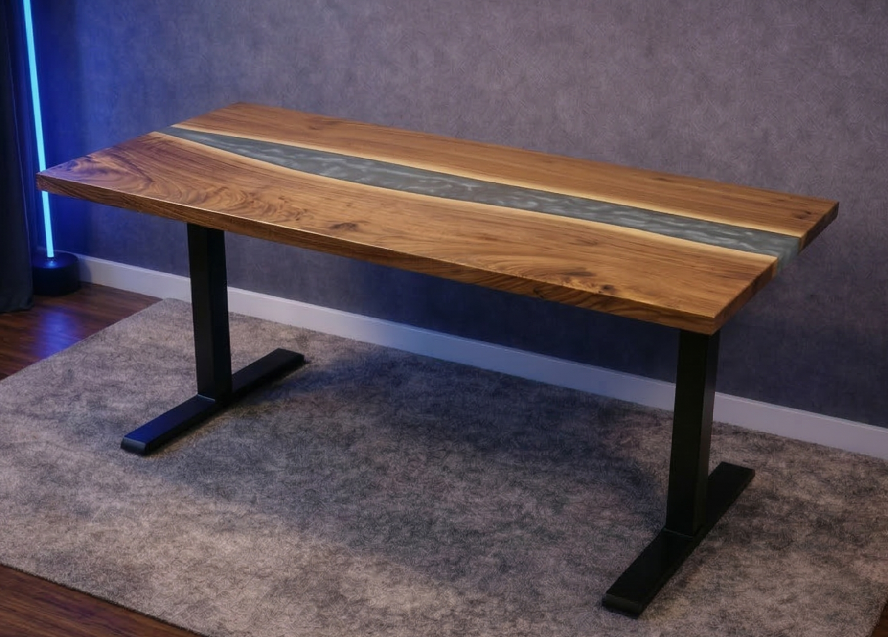 Desk | English Sky | Walnut | Epoxy 26X60