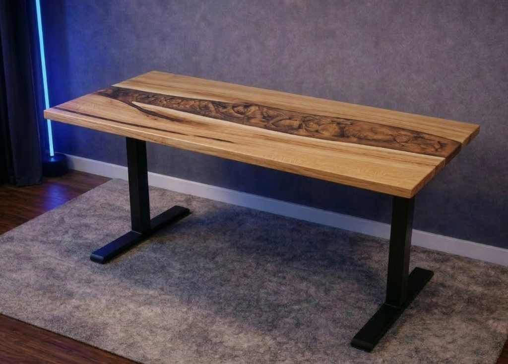 Desk | Bronze Deep | White Oak | Epoxy 26x60